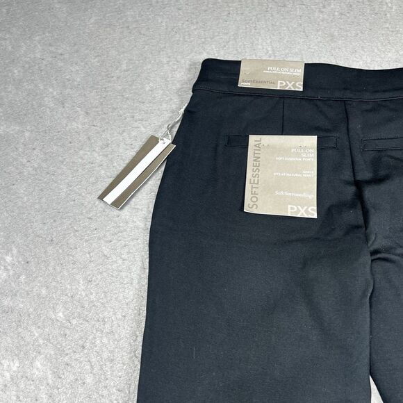 Soft Surroundings Black Pull-On Slim Fit Comfort Stretch Ankle Pants Women’s PXS - Picture 8 of 12